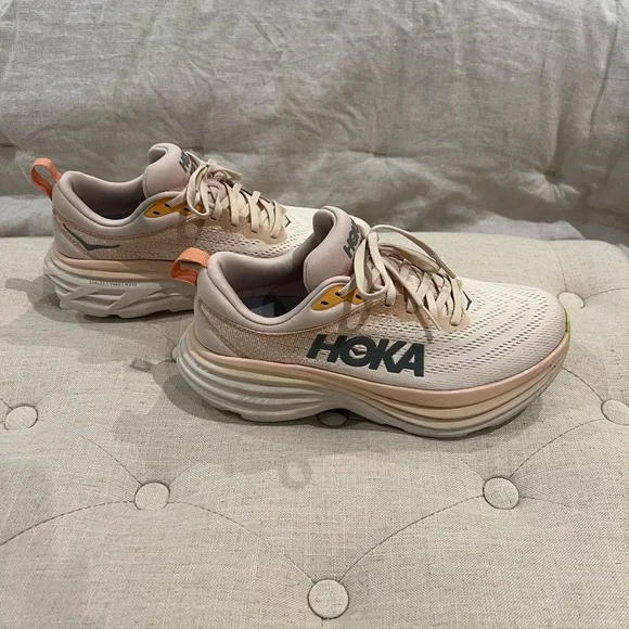 HOKA Women's Cream Running Shoes - Picture 4 of 6